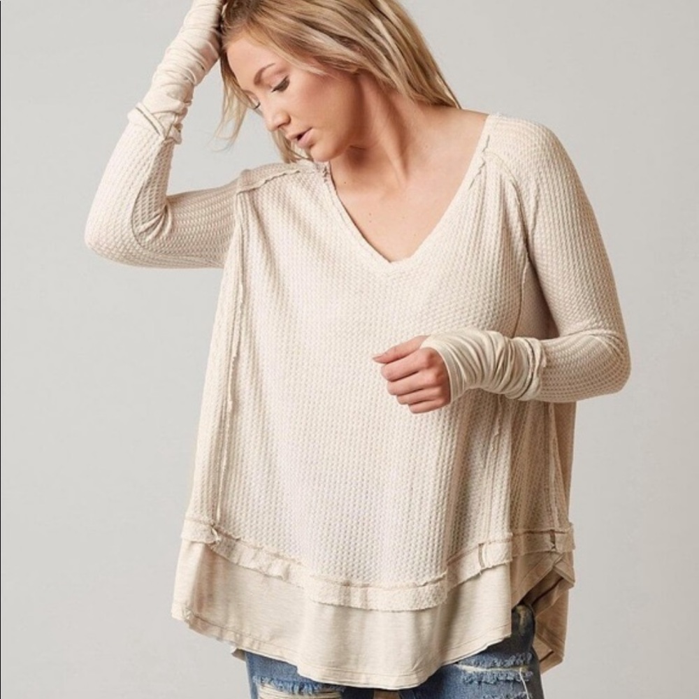 Free People Waffle Knit Thermal